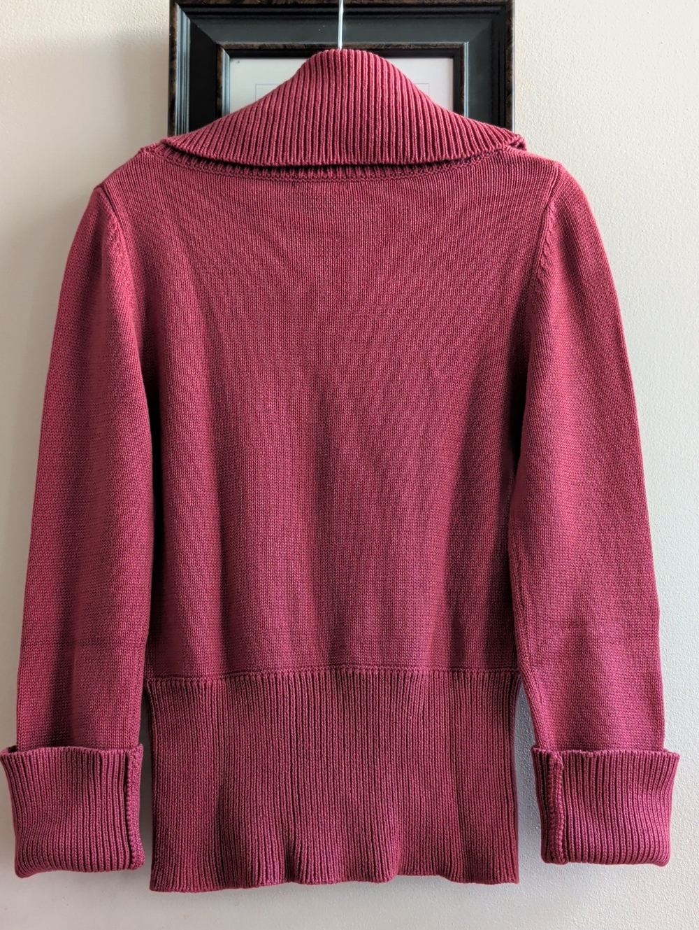 Club Monaco Cotton Knit Cowl Neck Sweater - Dusty Rose - Picture 6 of 10
